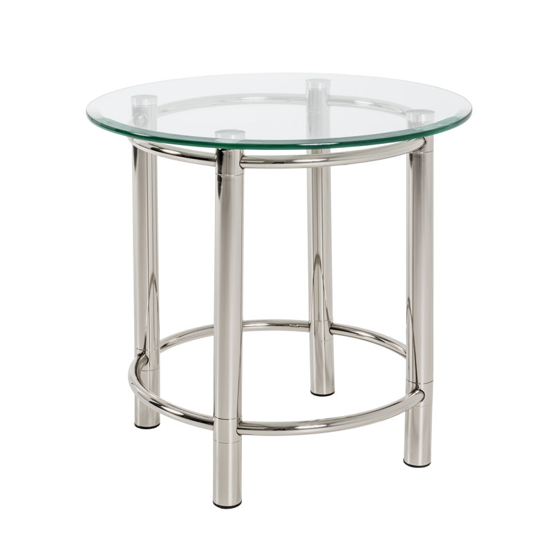 Brassfield Glass Top End Table