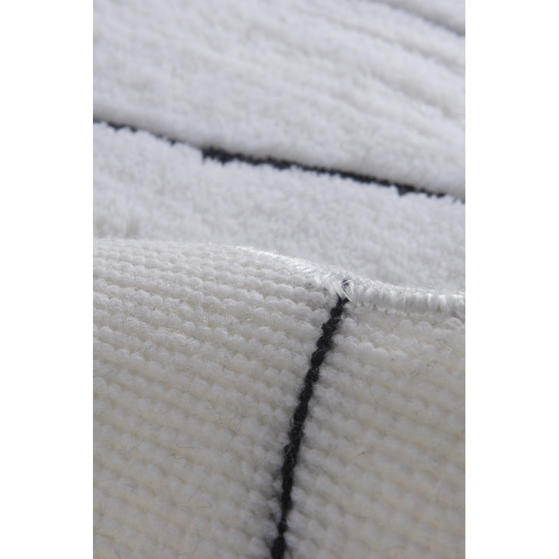 Acrylic Bath Mat, White/Black