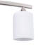28 po Éclairage pour meuble-lavabo cylindrique moderne en nickel 4 lumières pour salle de bain, chambre à coucher avec bras courbés et abat-jour en verre blanc lait
