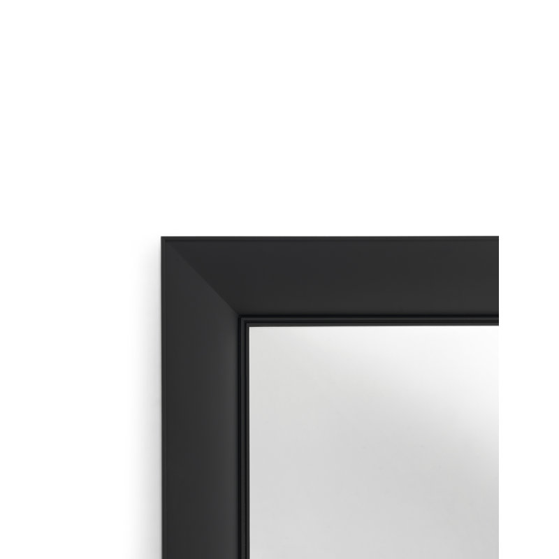 Ghost Flat Metallic Polycarbonate Wall Mirror, Black