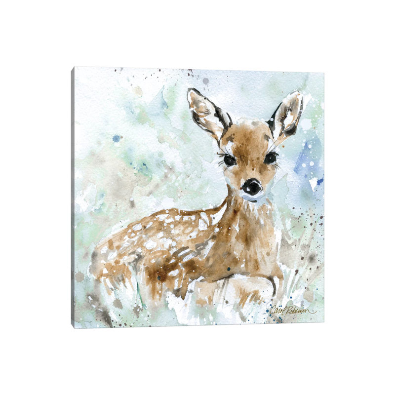 Fawn by Carol Robinson - Painting on Canvas, No Frame, 45.72 cm H x 45.72 cm W x 1.91 cm D