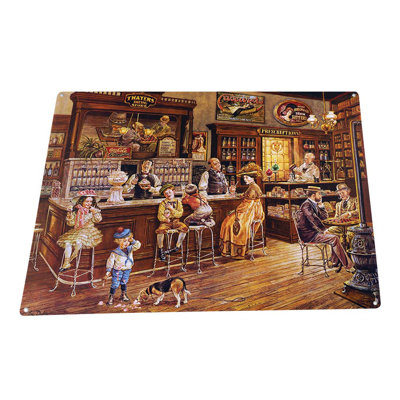 Pharmacie «Turn Of The 20e Century Old West», reproduction d'art sur métal