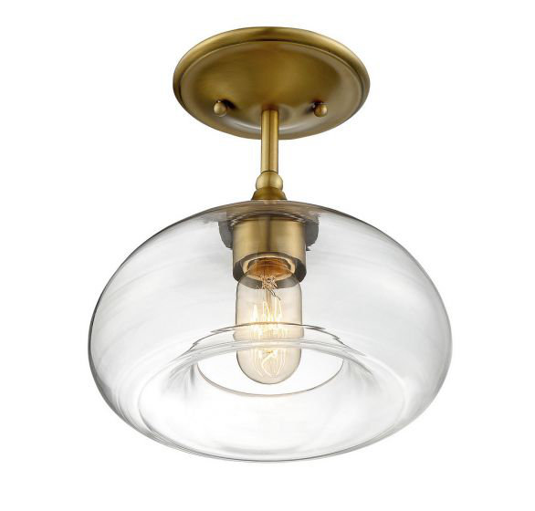 Plafonnier 1 lumière Lani en laiton naturel, Laiton naturel