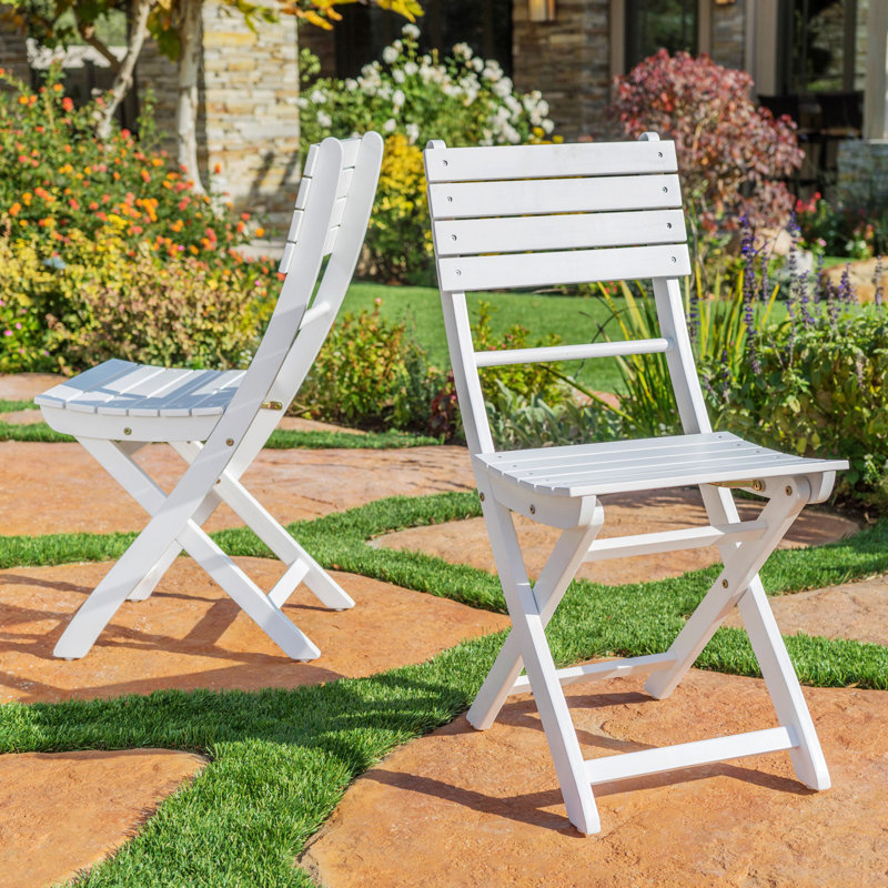 Tabouret d'extérieur 17,8 po Javonni, Blanc