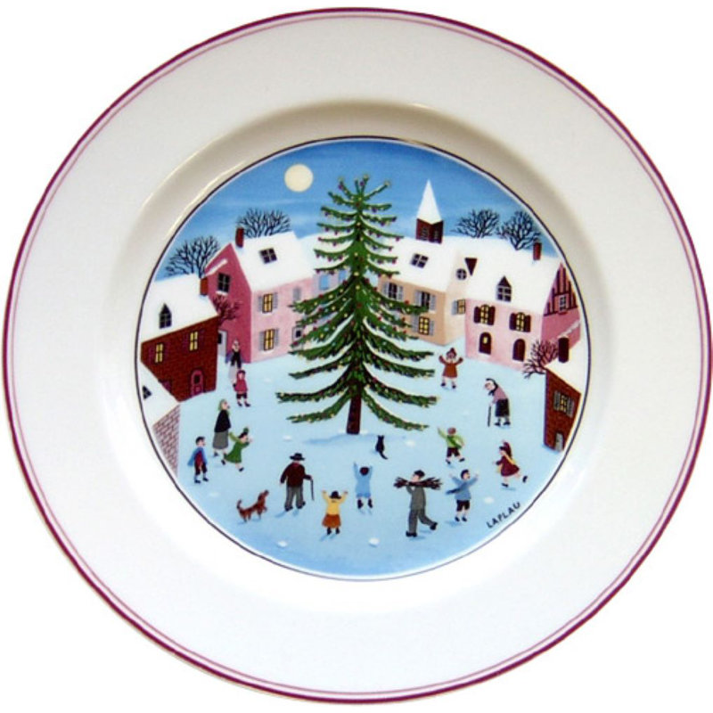 Villeroy & Boch Naif Christmas 4 Piece Porcelain China Dinnerware Set. Service for 1