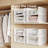Foldable Closet Organizers And Storage Bins 4 Pack Drawer Shelf Storage Container For Wardrobe Kitchen Bathroom Office Dorm White