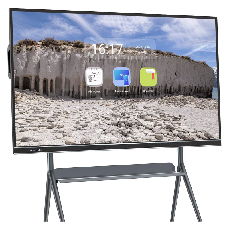 JYXCN 75" Smart Board 4K Pro Touch Interactive Wireless Presentation Screen QR Sharing for Classroom Office(Include Wall Mount)