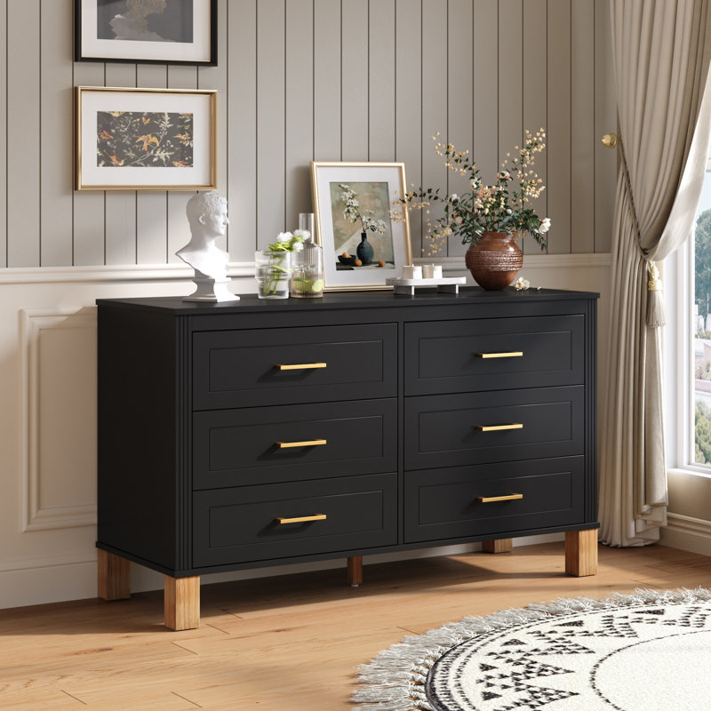 Commode double 6 tiroirs, Vert clair