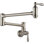 Robinet de cuisine traditionnel en nickel brossé, robinet de cuisine à fixation murale, acier inoxydable