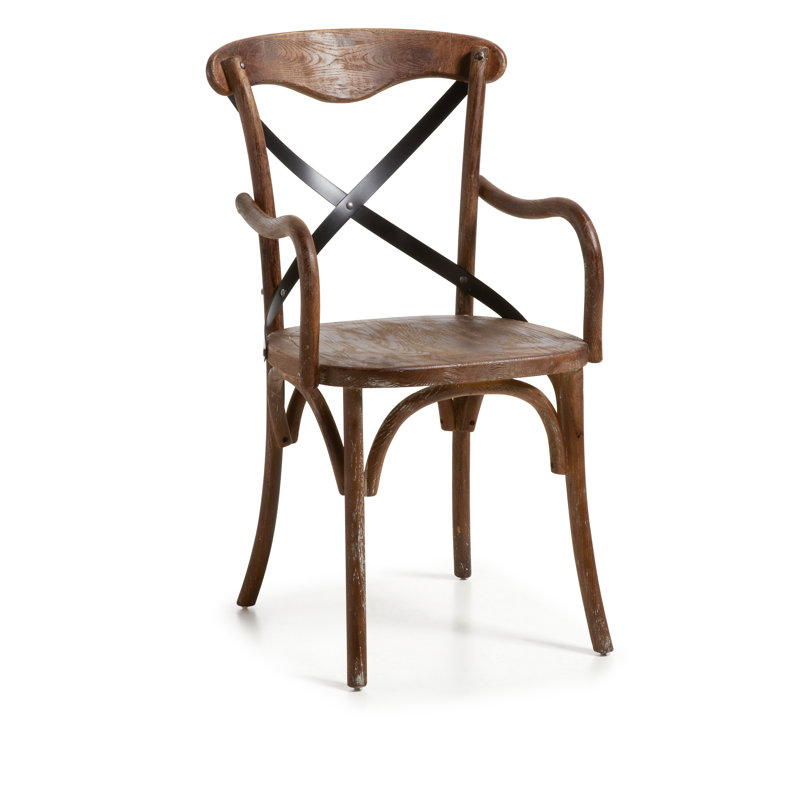 Stanhope Cross Back Armchair in Brown