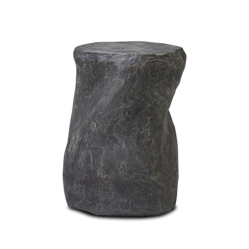 Abraham Small End Table-Textured Black Concrete