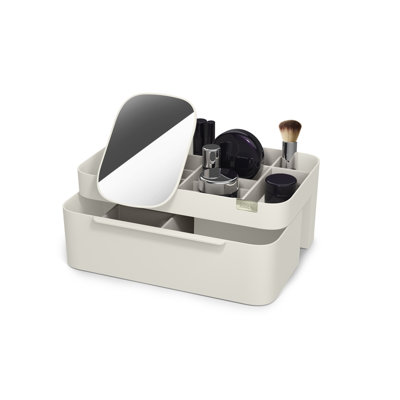 Viva Glass and Plastic Compartment Makeup Organiser