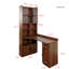 Bureau d'ordinateur d'angle en L pour bureau à domicile ou bureau d'étude, table d'étude de style moderne avec tiroirs, bibliothèque et huche, conception en L 2 en 1, grand espace de travail-1668107307