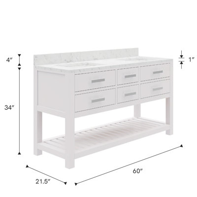 Cronin Pine Double Bathroom Vanity