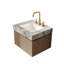 Dessus de meuble-lavabo moderne en pierre frittée durable de 24 po