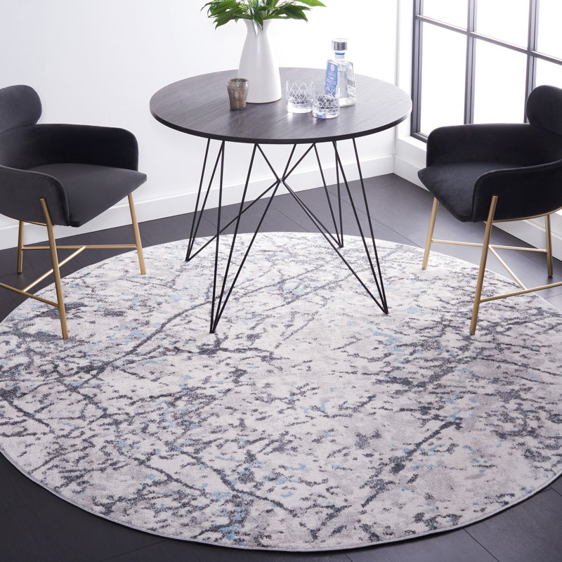 Ethellee Performance Abstract Rug, Round 6'7"