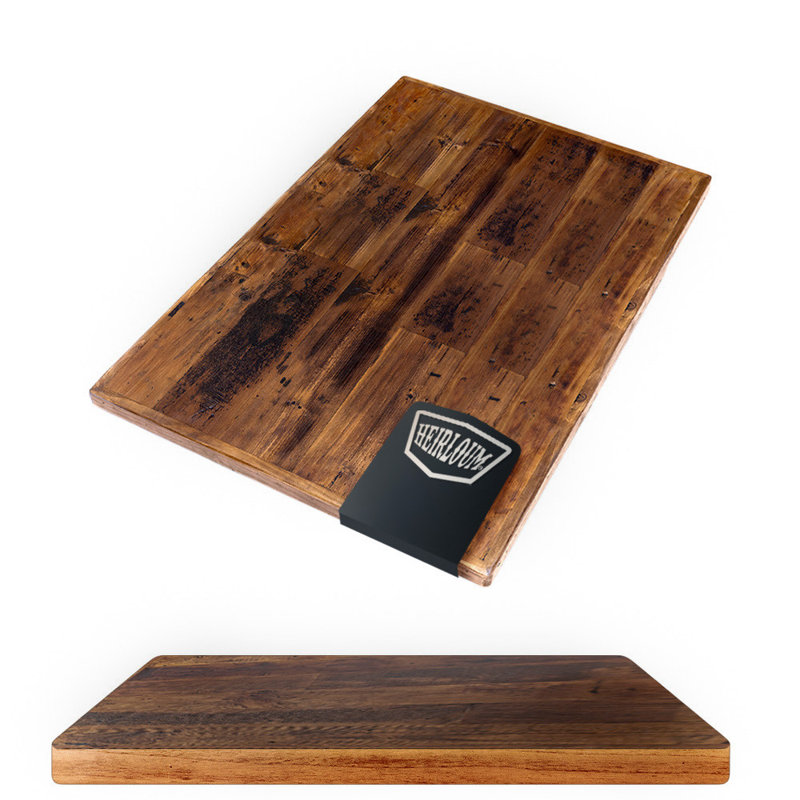 Heirloom Dark Walnut Reclaimed Wood Rectangular Table Top
