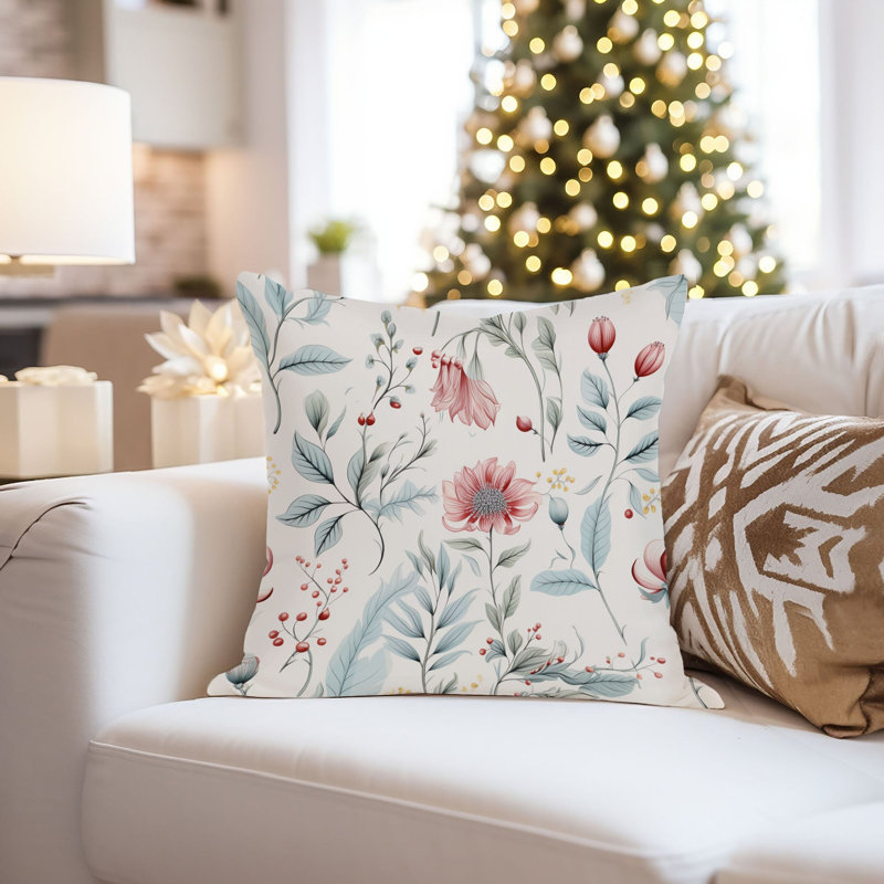 Floral Flowers Pattern I Cottage & Cottagecore, 18"H x 18"W