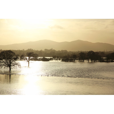 Flooded Fields In Worcester - Wrapped Canvas Print
