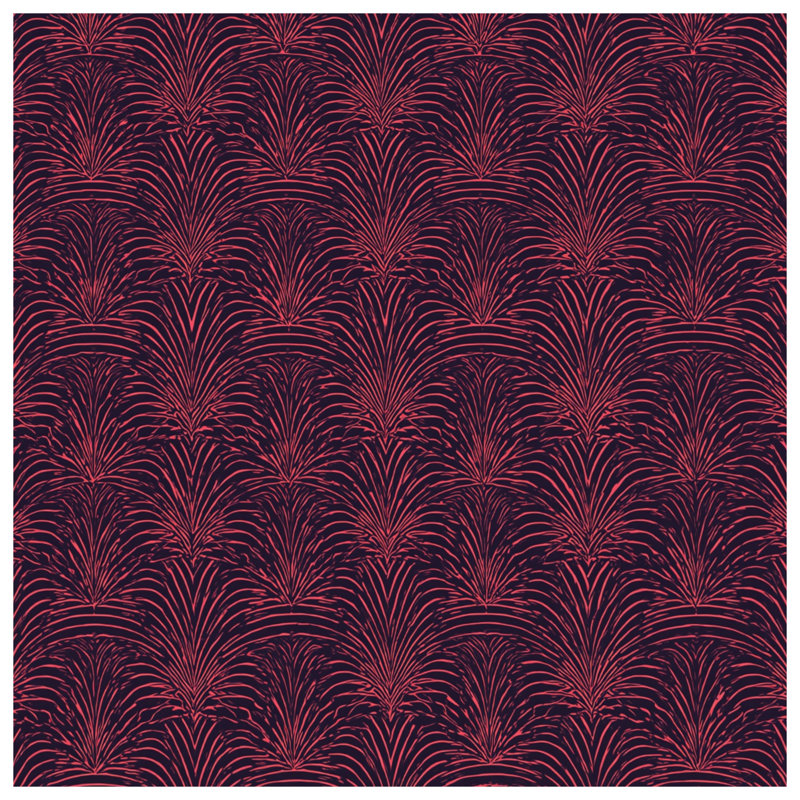 Édredon rose à motif de feuilles de palmier, Lit simple