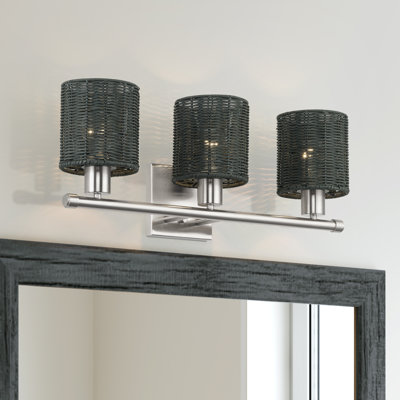 Adabella 3 Light Brushed Nickel Vanity Sconce