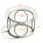 31.5"Modern Round Glass Top Coffee Table With Circular Metal Frame, Contemporary Accent Center Table For Living Room, Office, And Lounge-1363679630