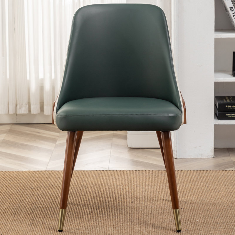 Jahmai Upholstered Dining Chair, Green/Beige