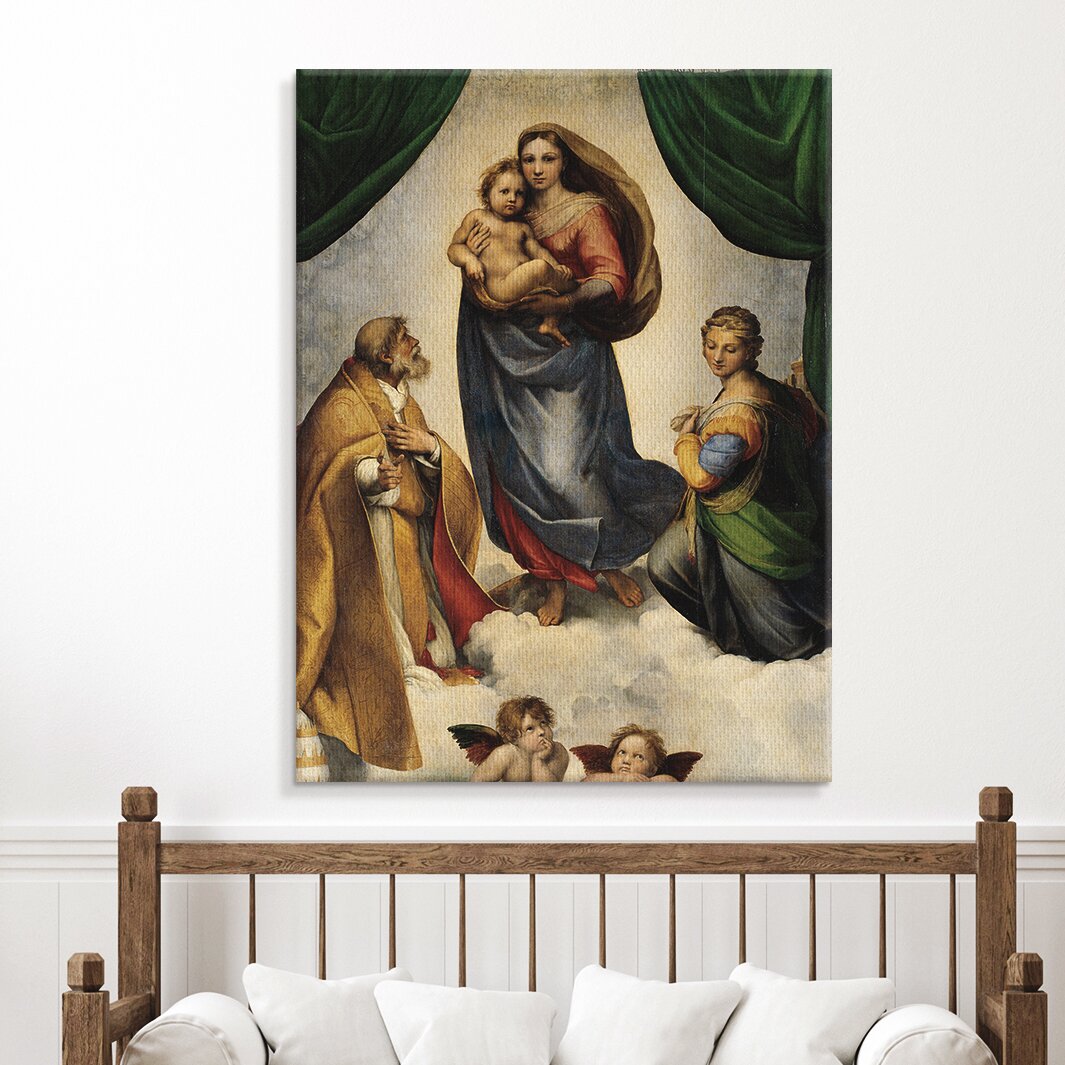 Leinwandbild The Sistine Madonna von Raphael