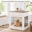 Meuble pour cage 31 po avec porte en acrylique transparent pour chiens de taille moyenne