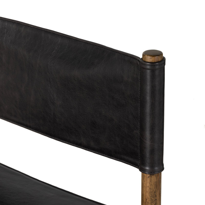 Tabouret Matisse, Tabouret de bar (siège d'une hauteur de 30,5 po), Noir, noir, noir, noir, Naturel rétro