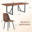 Ensemble de table de salle à manger en bois 87 po avec chaise rembourrée en cuir PU-116180493-115951196