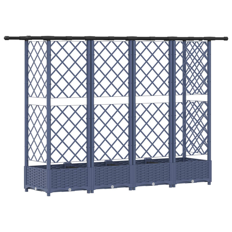 Raised Garden Bed, 123cm H x 202.5cm W x 40cm D, Grey