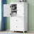Modern Bathroom Storage Cabinet, 43.3" Tall Cabinet with 2 Doors & 2 Drawers, Adjustable Shelf, Freestanding Organizer for Bathroom, Office, Kitchen-1890732711