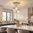 3-Light Flush Mount Ceiling Light With Water Glass, 3.9" Wide, E26 Base-1325403162-1101514783