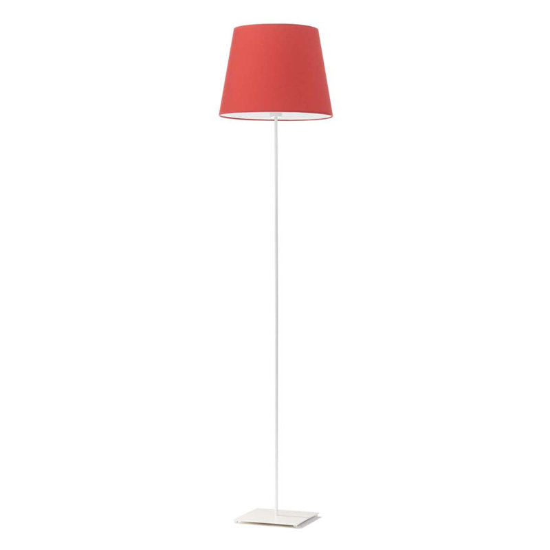 Asauni 162.5cm Traditional Floor Lamp, Red, White