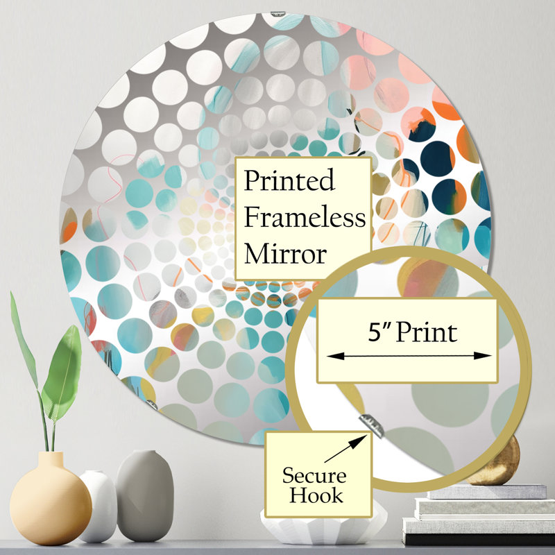 Dimeter - Miroir décoratif à cercles concentriques, 23,6 po x 23,6 po