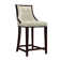 Upholstered Counter Stool with Solid Wood Frame