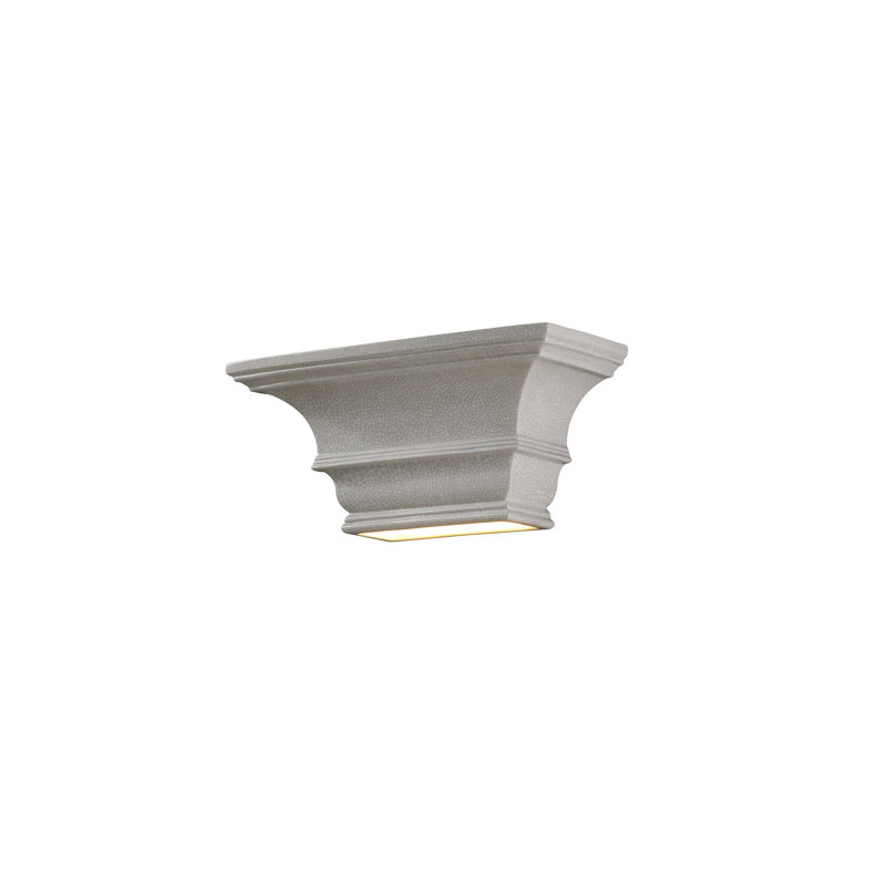 Amalio Ceramic Flush Mounted Sconce, Real Rust
