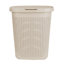  Panier à linge mince 50 L, panier à linge, couvercle, plastique-49635342-111360883