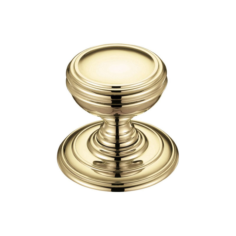 Passage Door Knob, Polished Brass