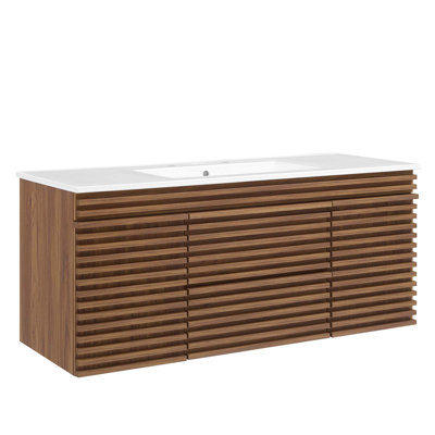 Meuble-lavabo mural 48 po Modway Render