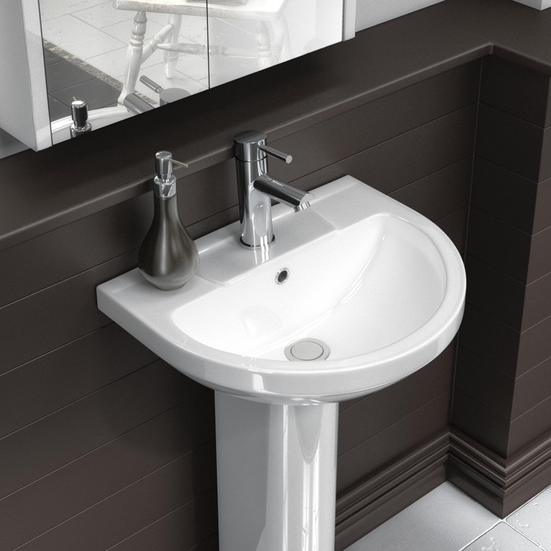 Harmony 500mm Wide Maddalena Semi Pedestal Basin