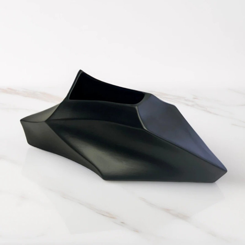 Geo Flat Handmade Ceramic Vase
