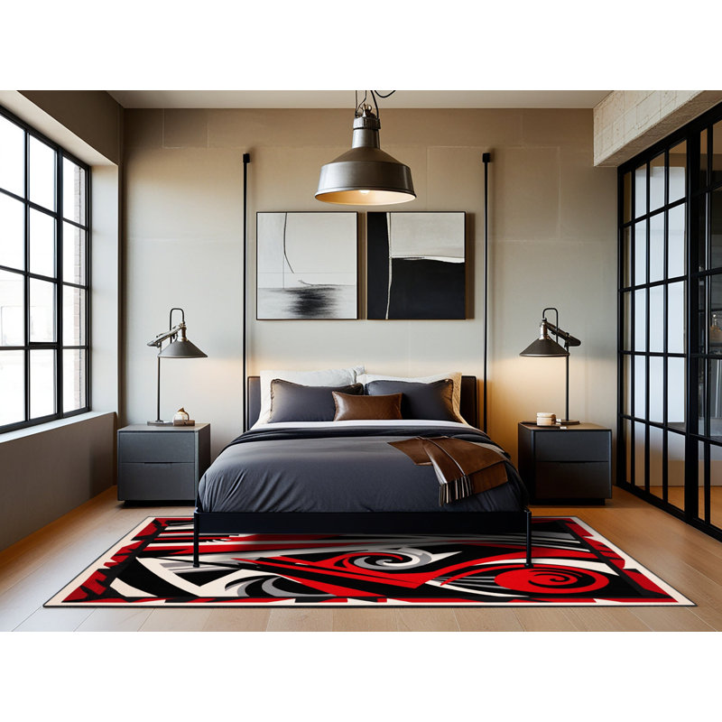 Cerise Rapture Rug, Round 6'