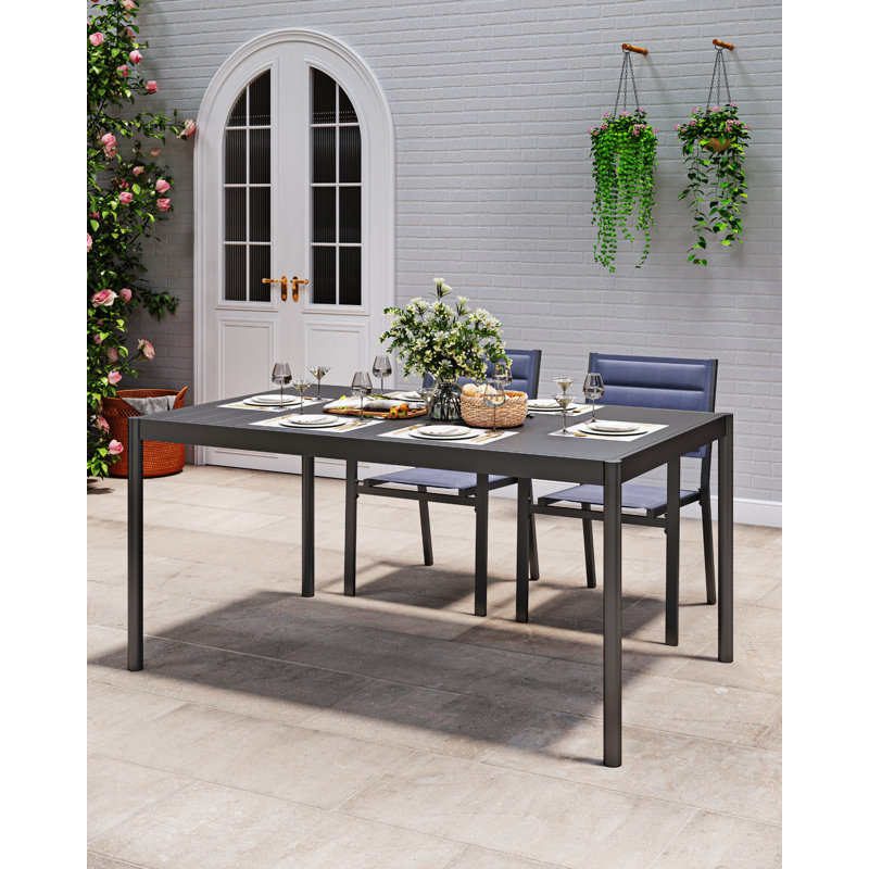 Rectangular 6 - Person Standing Height Table