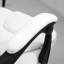Fauteuil de bureau vibrant à haut dossier FlowLuxe Luxury 7 points pour la maison, finition en similicuir blanc-1491596128