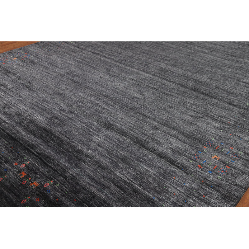Tapis oriental gris anthracite Gabbeh 9