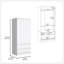 Armoire, garde-robe avec deux tiroirs, tringle, blanc-2020440213