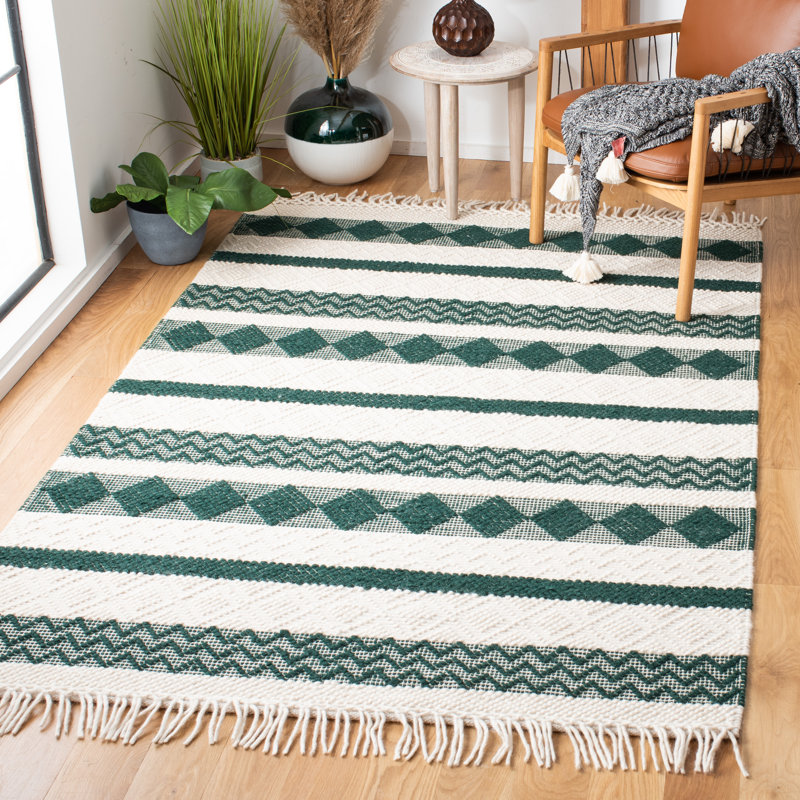Natura Hand Woven Wool Geometric Rug, Rectangle 8' x 10'