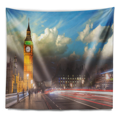 Tapisserie du paysage urbain de Big Ben, Royaume-Uni, depuis le pont de Westminster